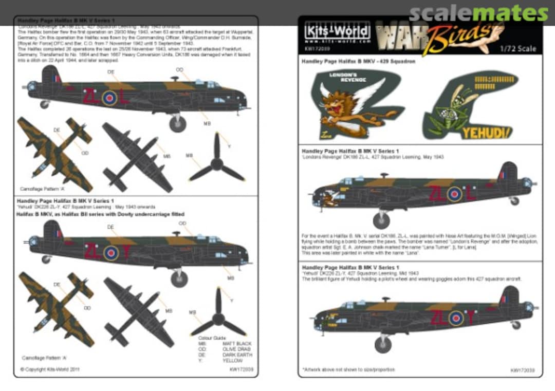 Boxart Handley Page Halifax B MkV KW172039 Kits-World