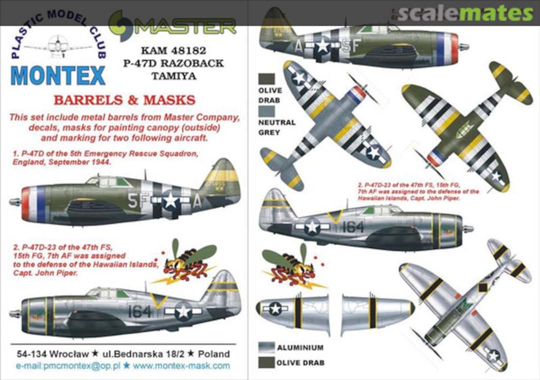 Boxart Republic P-47D Thunderbolt KAM48182 Montex