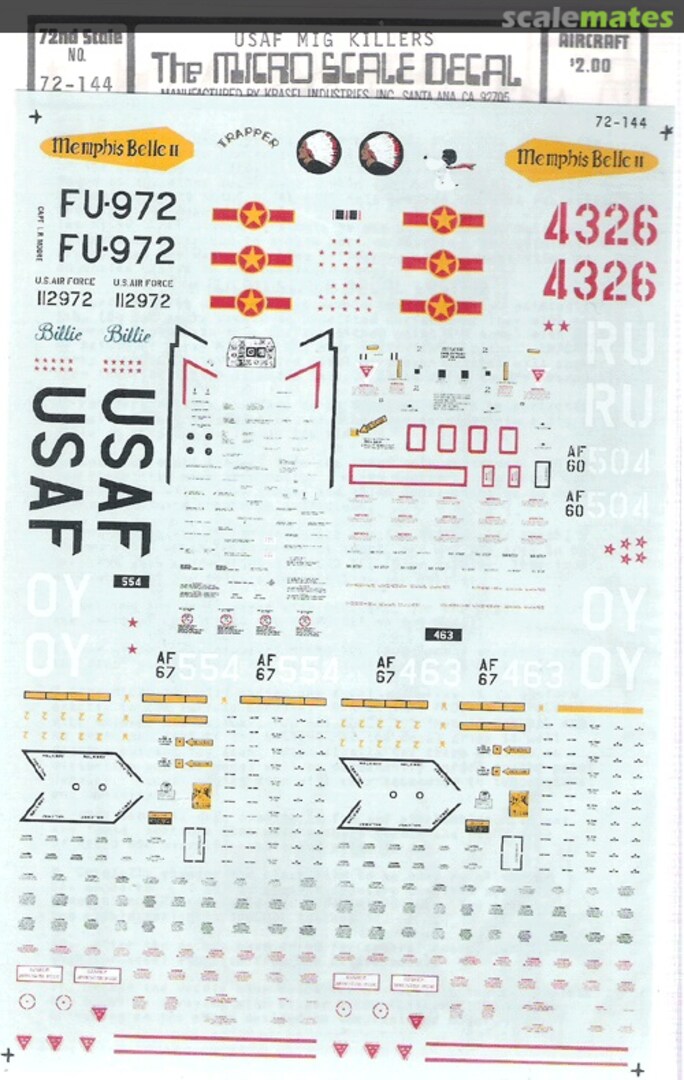 Boxart USAF MiG Killers 72-144 Microscale