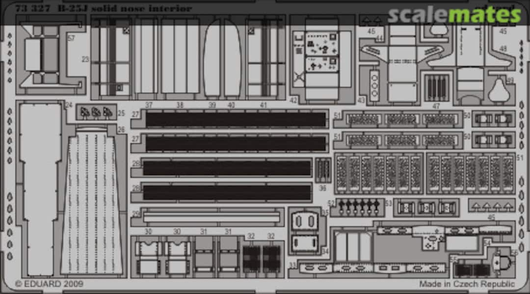 Boxart B-25J solid nose interior S.A., part 1+2 73327 Eduard