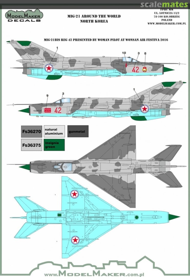 Boxart MiG-21 Around The World - North Korea D48107 ModelMaker