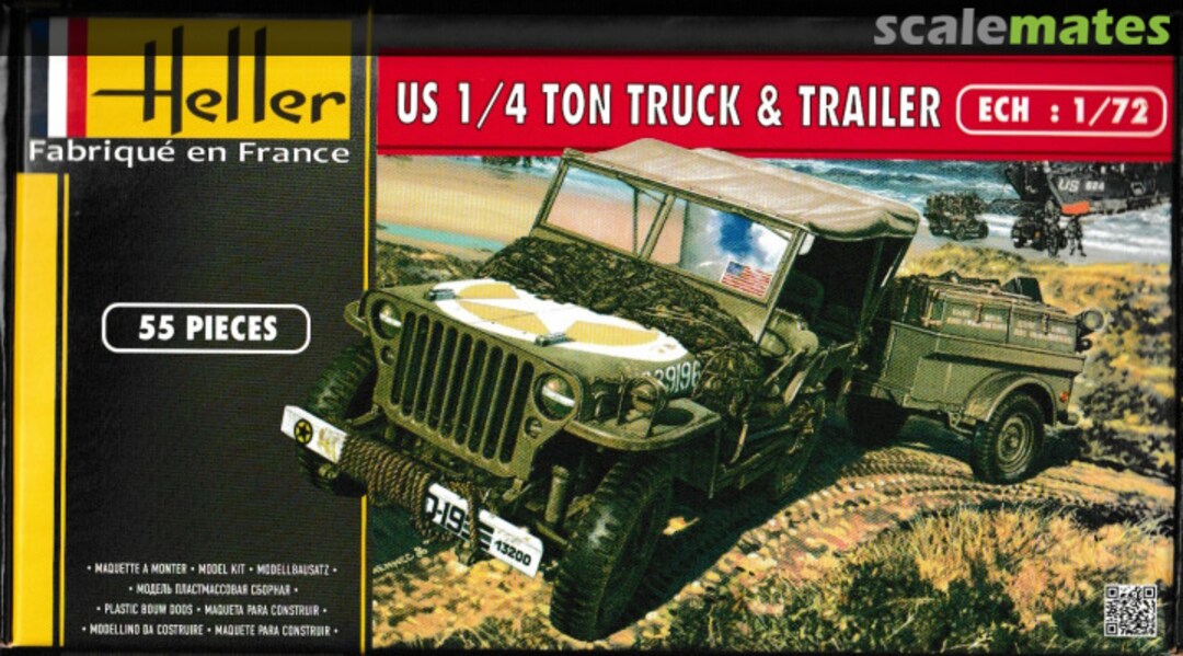 Boxart US 1/4 Ton Truck & Trailer 79997 Heller