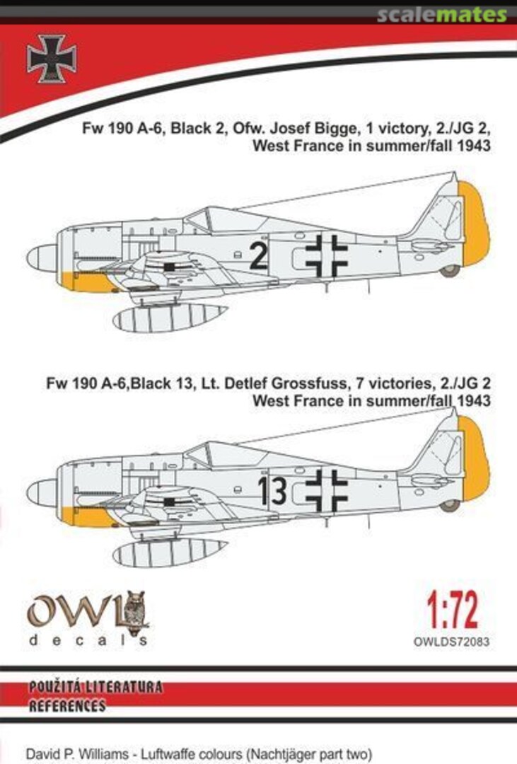 Boxart Fw 190 A-6 Nachtjäger JG2 OWLDS72083 OWL