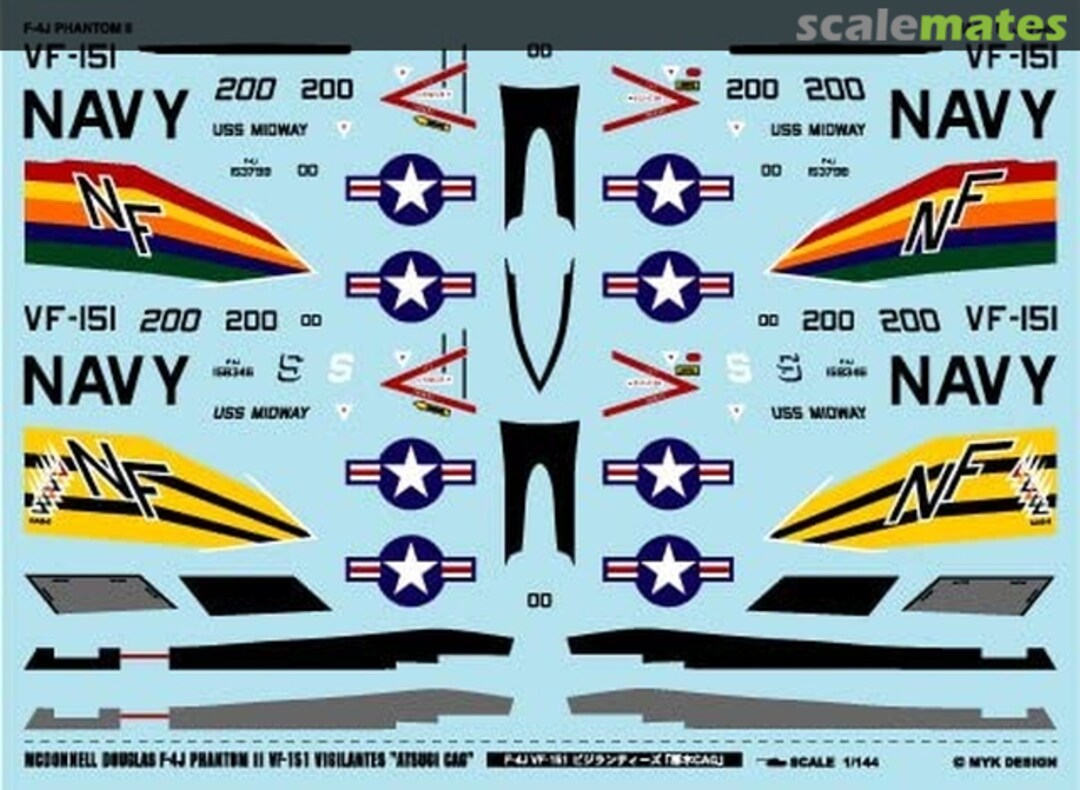 Boxart US Navy F-4J Phantom II VF-151 Vigilantes [Atsugi CAG] A-557 MYK Design