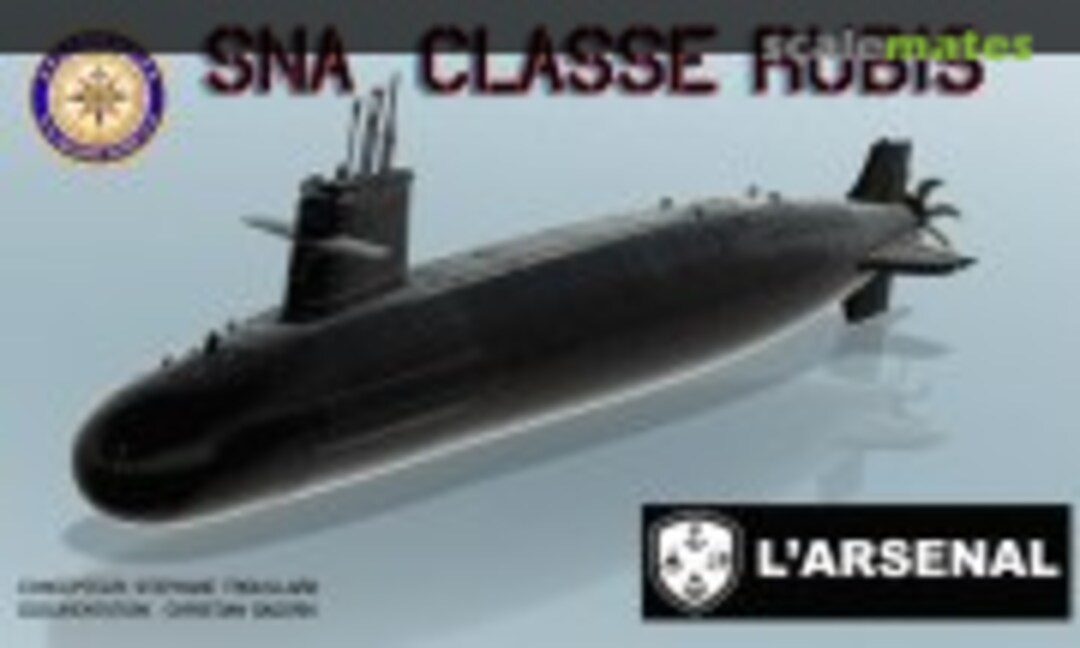 1:700 SNA class Rubis Submarine - Smooth (overheads in retracted configuration with their covers) (L'Arsenal 70020LISSE)