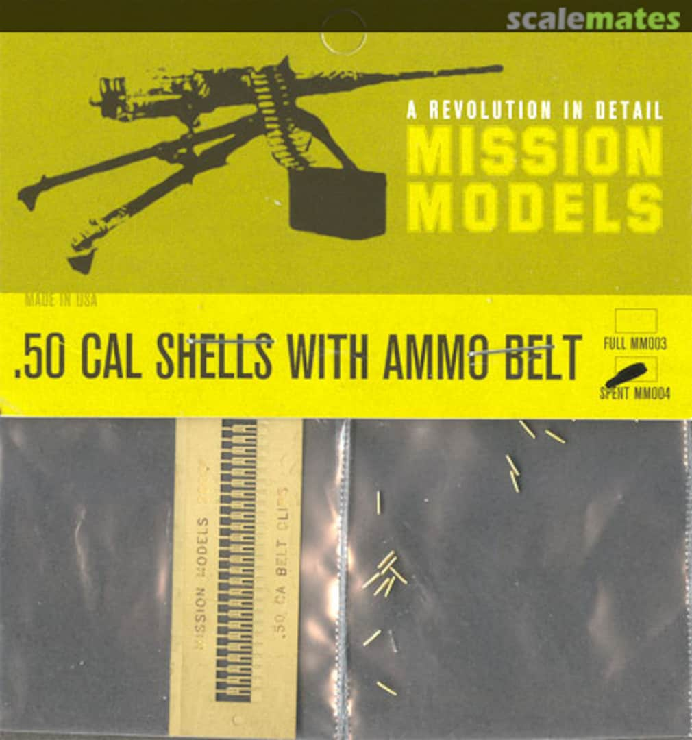 Boxart Mission Models .50 Cal Shells with Ammo Belt MM004 Mission Models