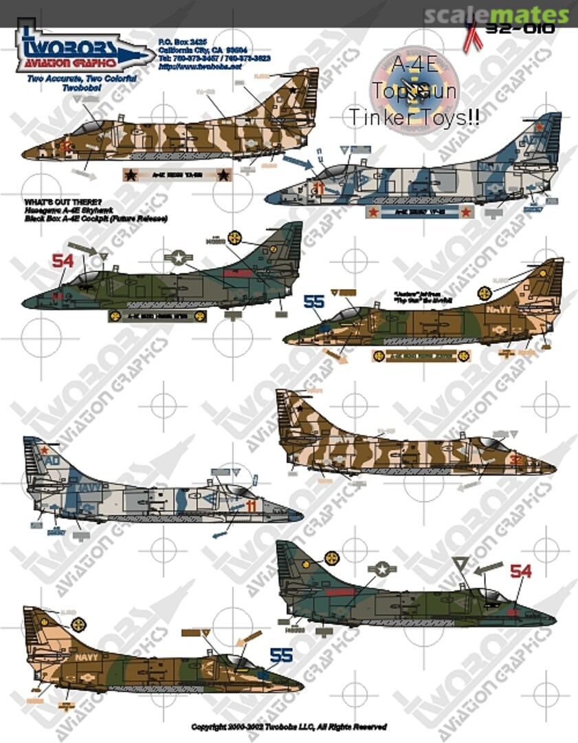 Boxart A-4E Top Gun Tinker Toys!! 32-010 TwoBobs Aviation Graphics