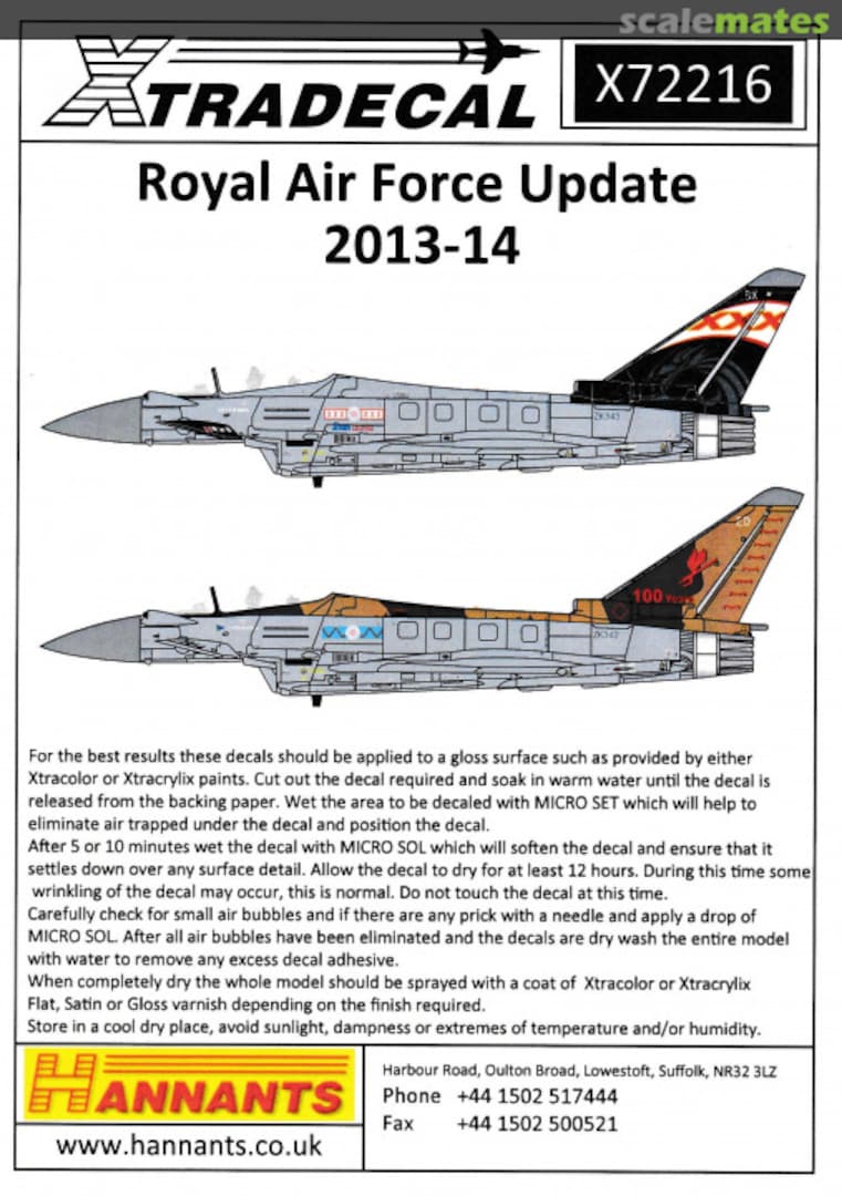 Boxart RAF 2014 Update X72216 Xtradecal