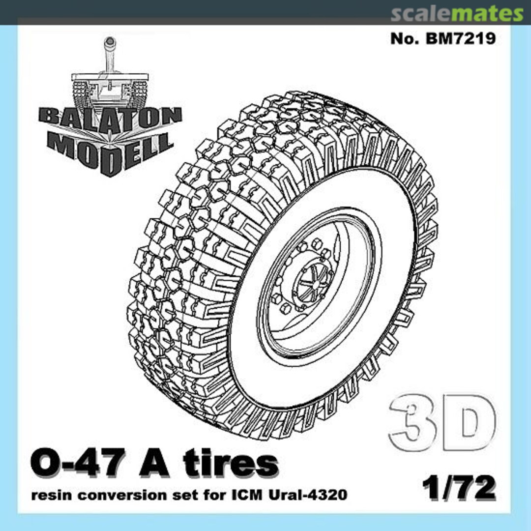 Boxart O-47 wheels set for ICM Ural-375/4320 kit BM7219 Balaton Modell