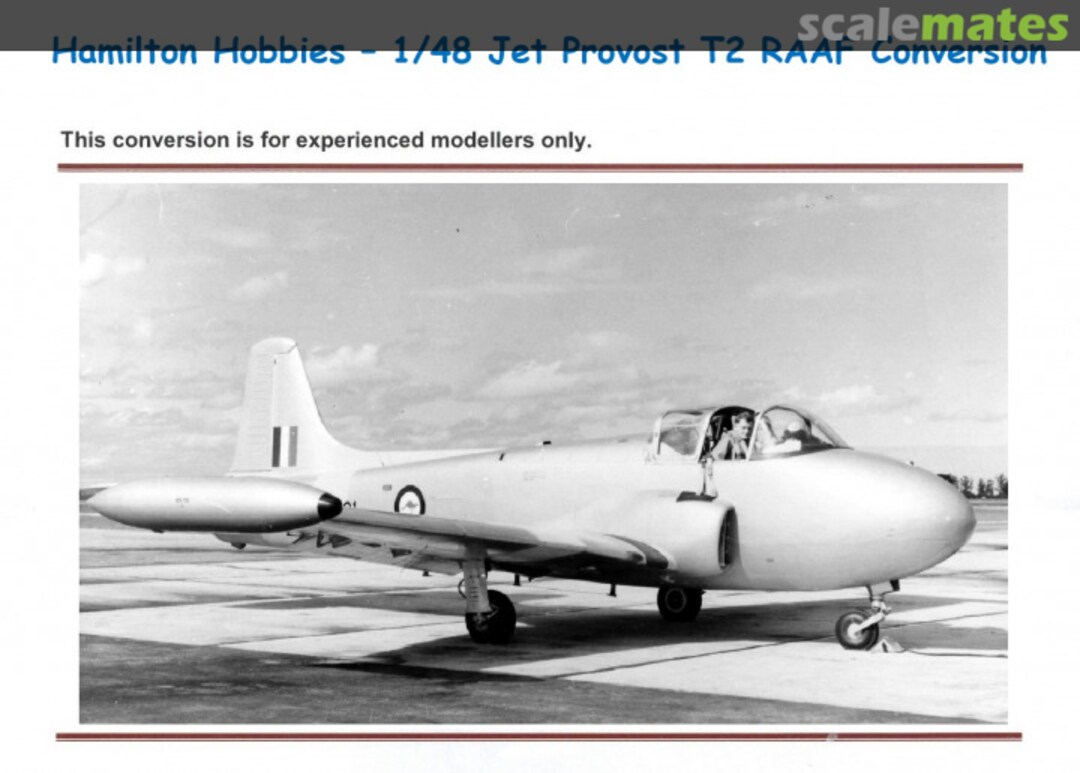 Boxart Jet Provost T2 RAAF Conversion  Hamilton Hobbies