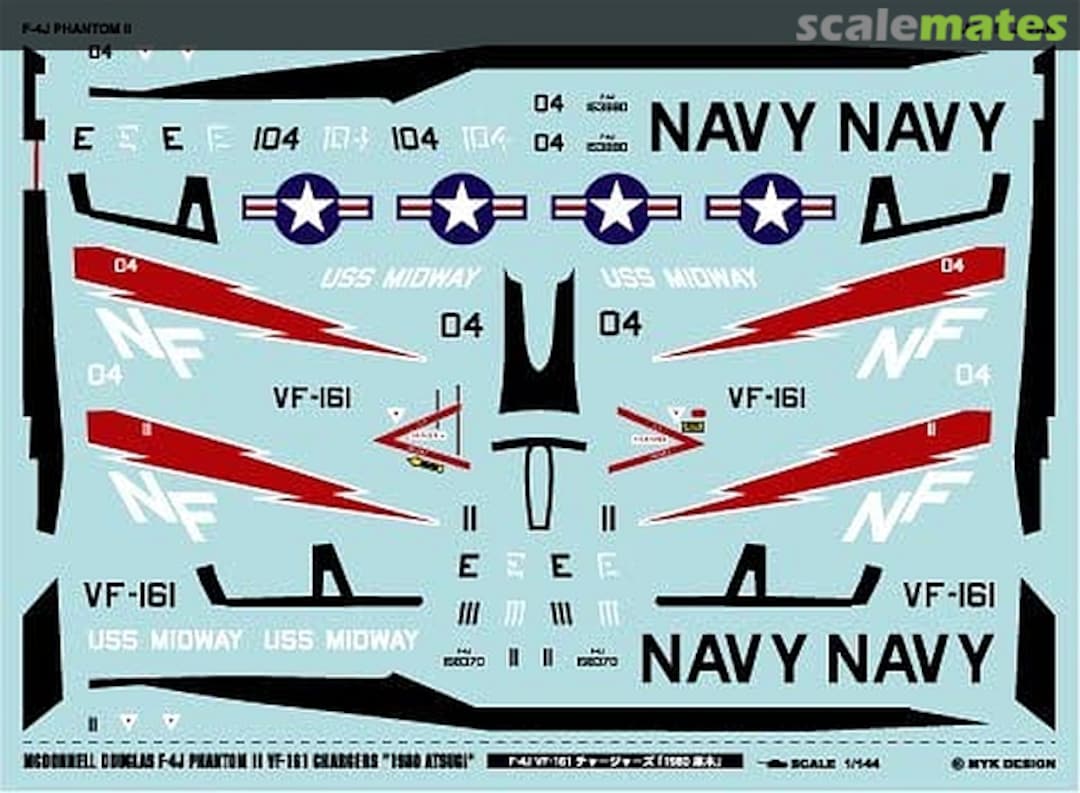 Boxart US Navy F-4J Phantom II VF-161 Chargers [1980 Atsugi] A-558 MYK Design