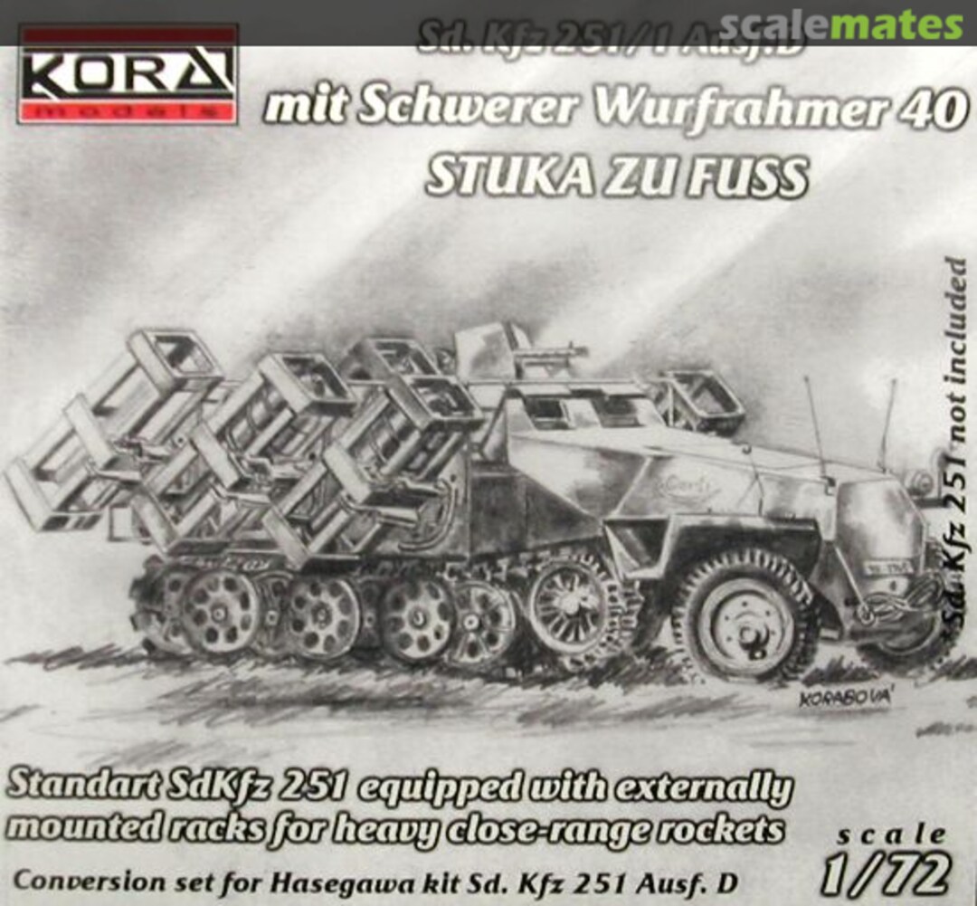 Boxart Sd.Kfz 251/1 Ausf. D mit schwerer Wurfrahmer 40 AC7211 Kora Models