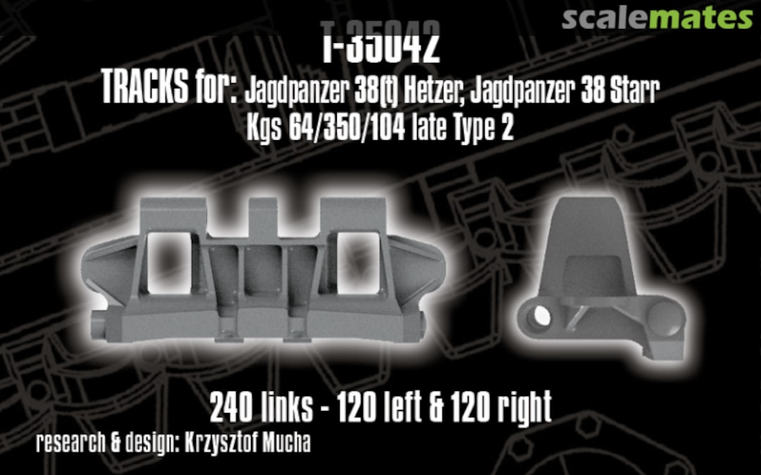 Boxart TRACKS for: Jagdpanzer 38(t) Hetzer, Jagdpanzer 38 Starr T-35042 QUICKTRACKS