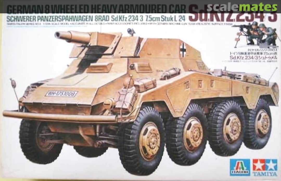 Boxart Sd.Kfz. 234/3 Schwerer Panzerspahwagen 7.5cm Stuck L24 89004 Tamiya