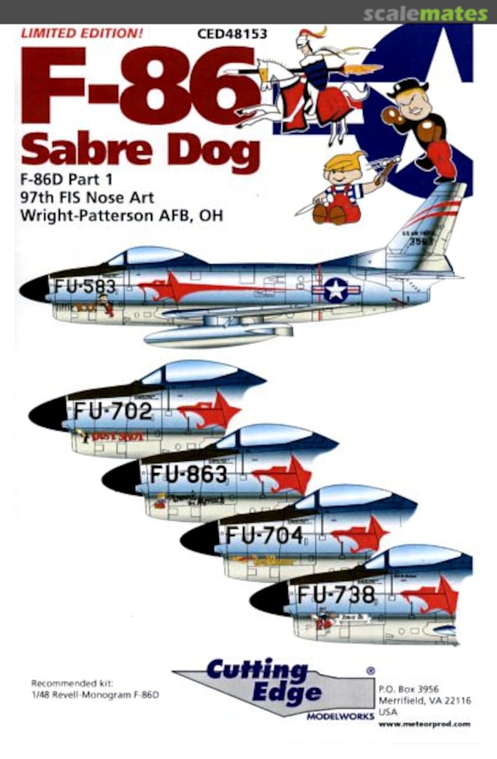 Boxart F-86 Sabre Dog CED48153 Cutting Edge Modelworks