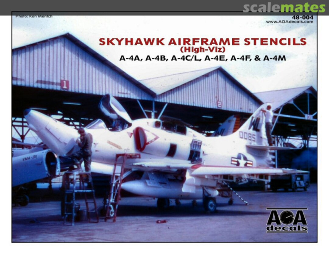 Boxart Skyhawk Airframe Stencils (High-Viz) 48-004 AOA decals