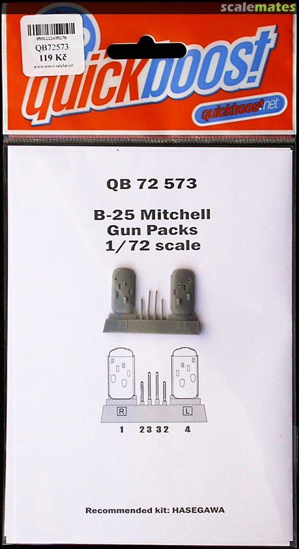 Contents B-25H/J Mitchell - Gun Packs QB 72 573 Quickboost