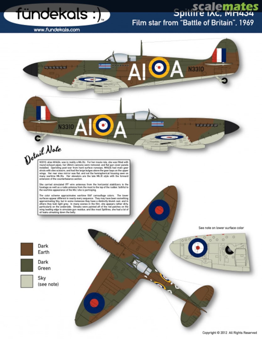 Boxart Spitfire IXc MH434  fündekals