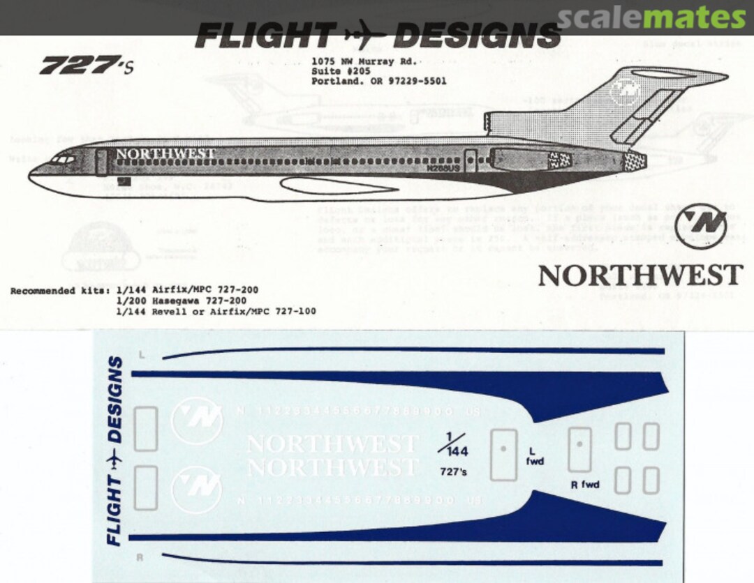 Boxart 727's - Northwest  Flight Designs