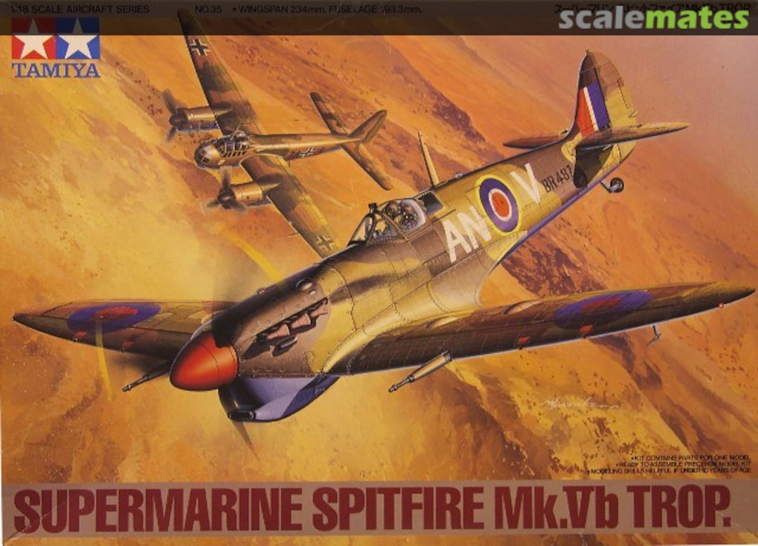 Boxart Spitfire Mk.Vb Trop. 61035 Tamiya