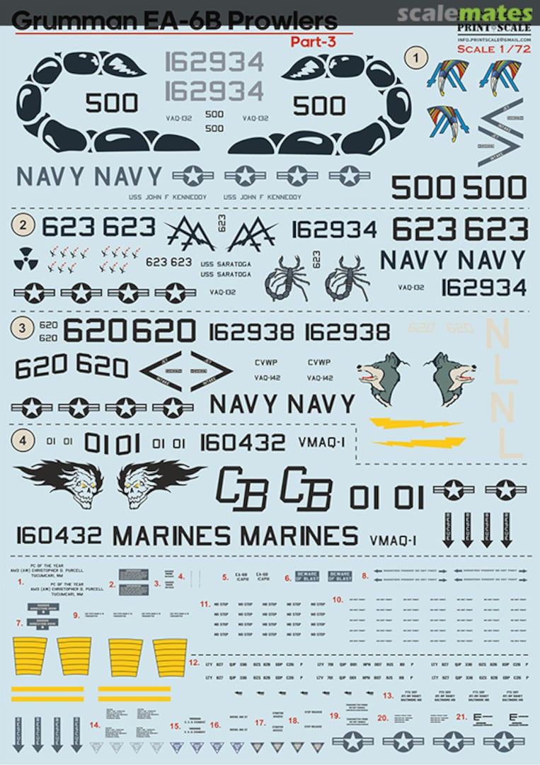 Boxart Grumman EA-6B Prowlers 72-450 Print Scale