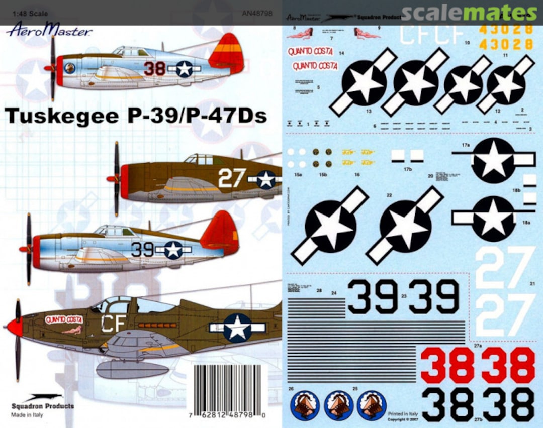 Boxart Tuskegee P-39/P47Ds AN48798 AeroMaster