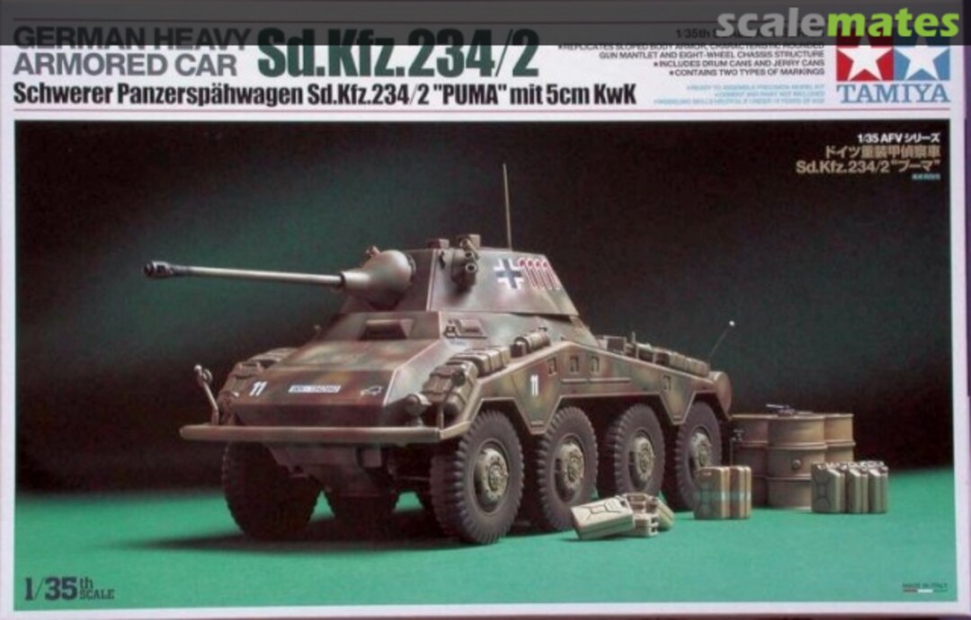 Boxart Sd.Kfz. 234/2 "Puma" mit 5cm KwK 89401 Tamiya