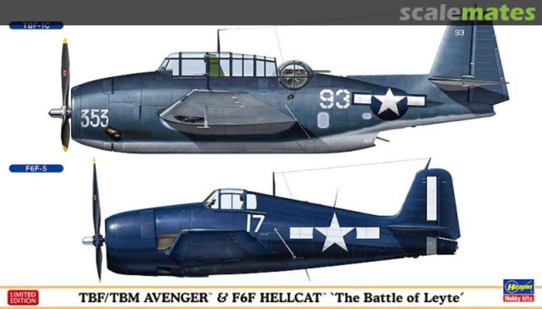 Boxart TBF/TBM Avenger & F6F Hellcat 'The Battle of Leyte' 02162 Hasegawa