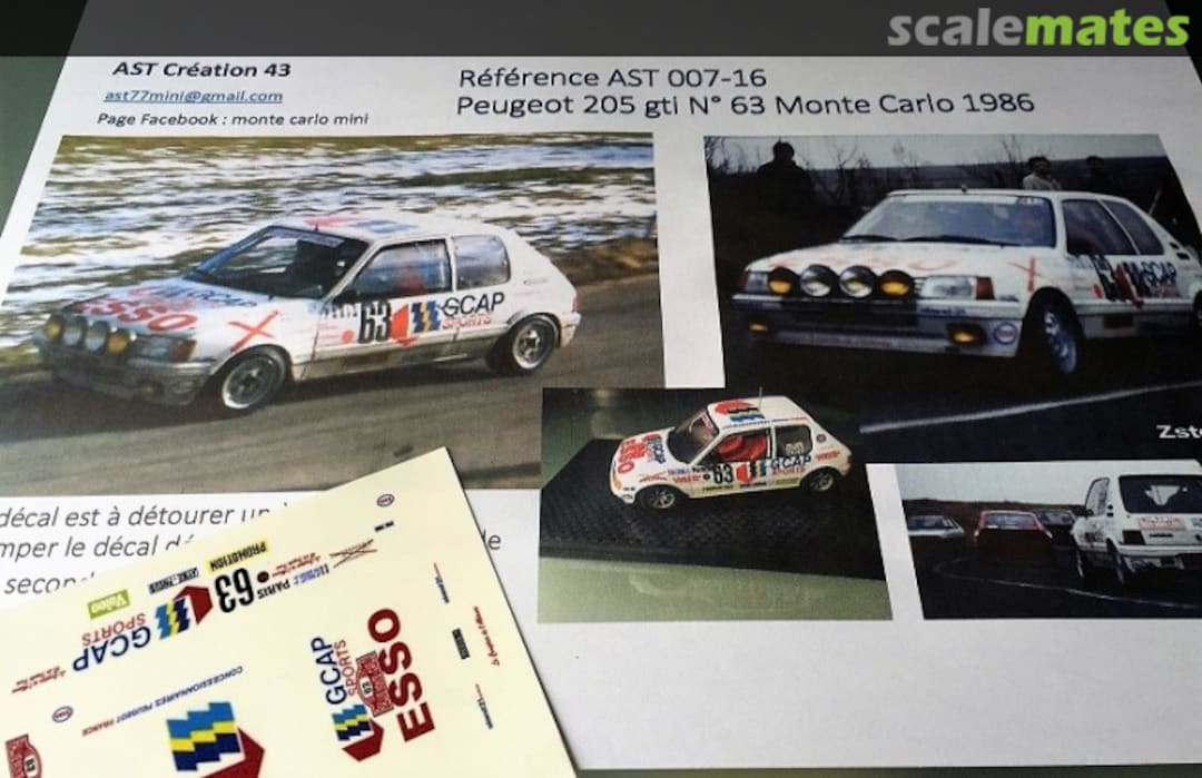 Boxart Peugeot 205 GTI 1.6 [350 EWV 75] "ESSO" AST 007-16 AST Création 43