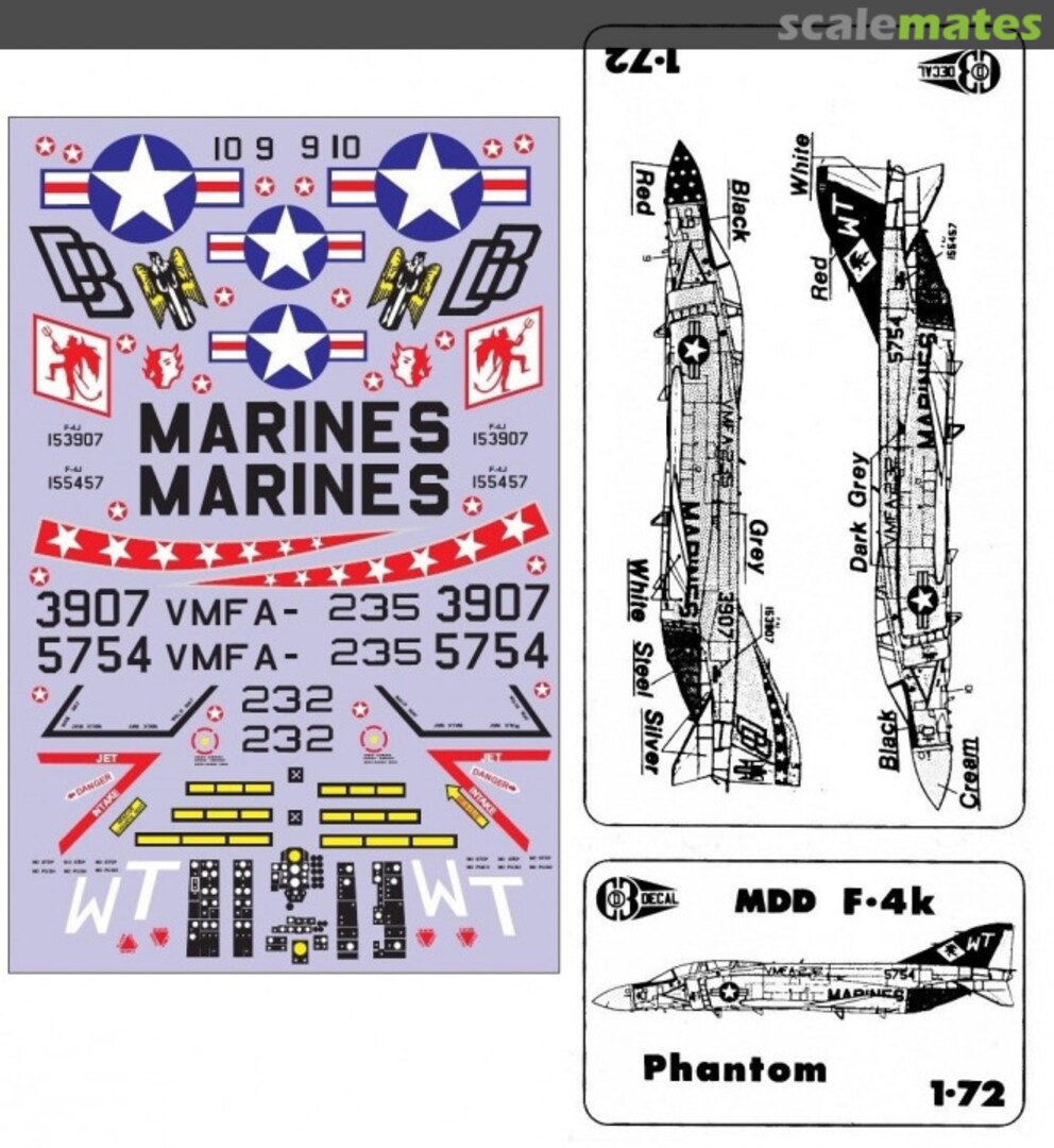 Boxart MDD F-4K Phantom  C3D Decal