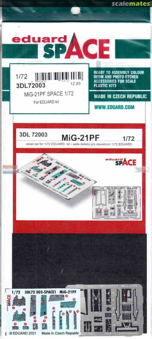 Boxart MiG-21PF (3D interior decals) 3DL72003 Eduard