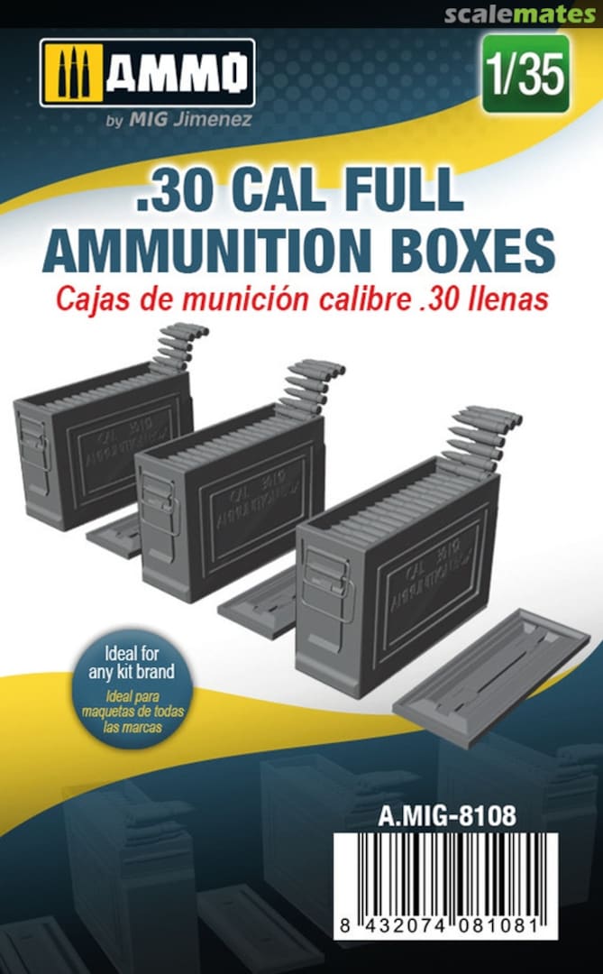 Boxart .30 cal Full Ammunition Boxes A.MIG-8108 Ammo by Mig Jimenez