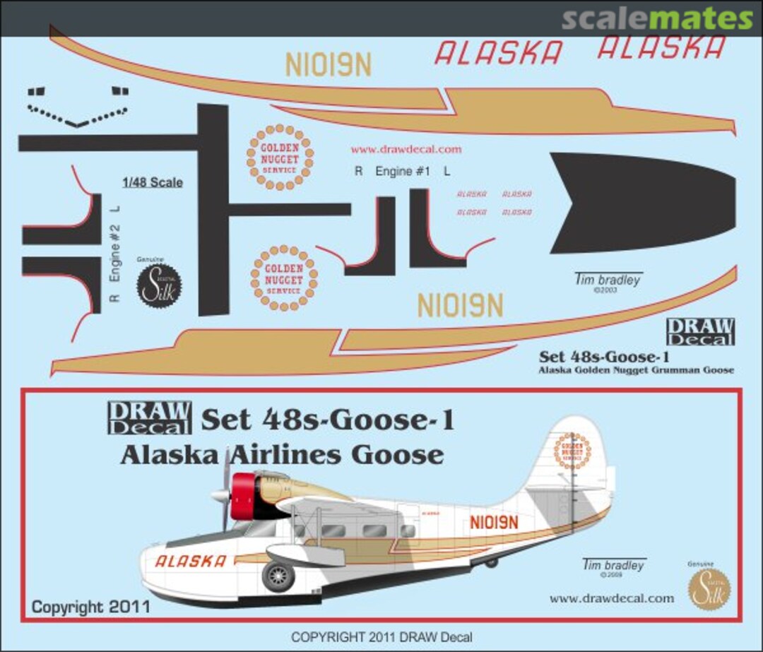 Boxart Grumman G-21 Goose 48-Goose-1 Draw Decal