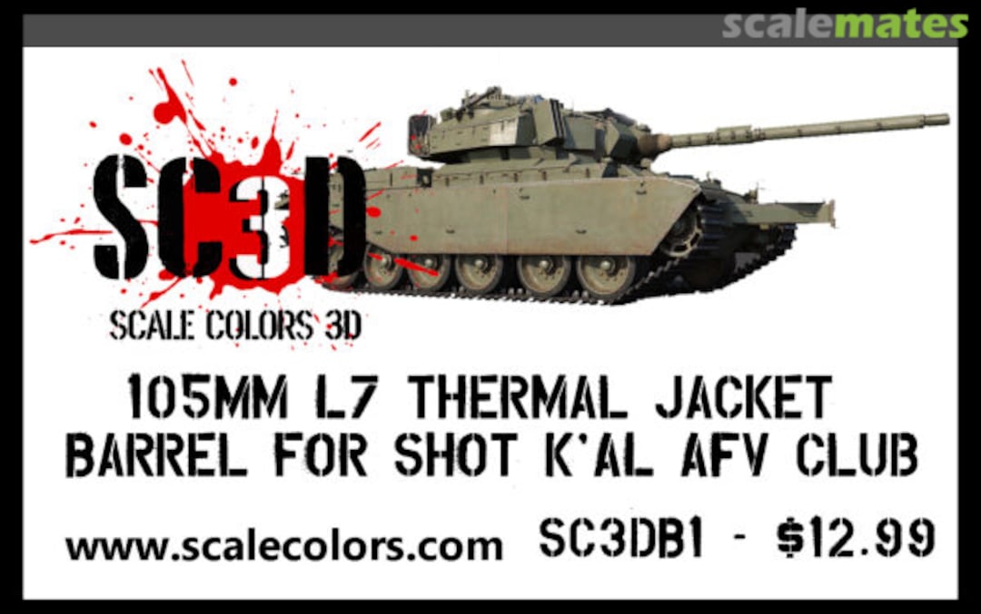 Boxart 105mm L7 Thermal Jacket Barrel for Shot K’AL Centurion SC3D-B1 Scale Colors