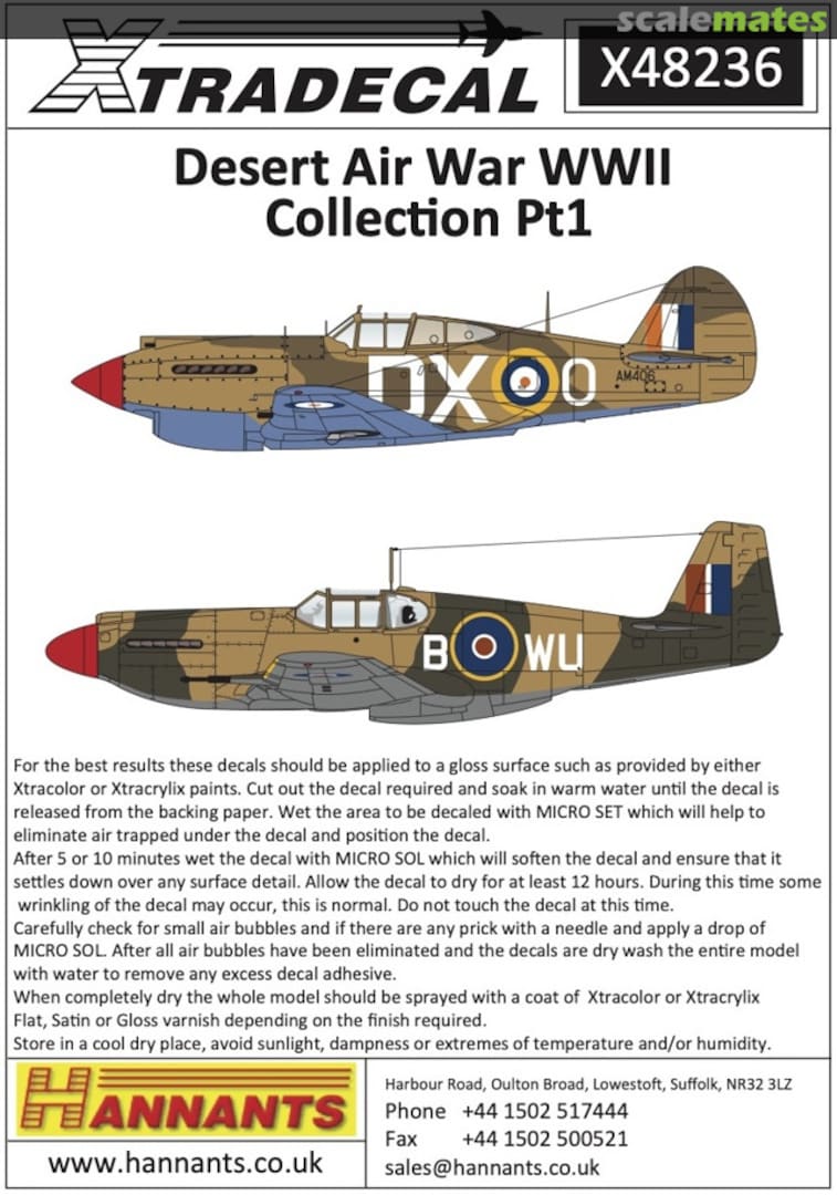 Boxart Desert Air War WWII Collection Pt 1 X48236 Xtradecal