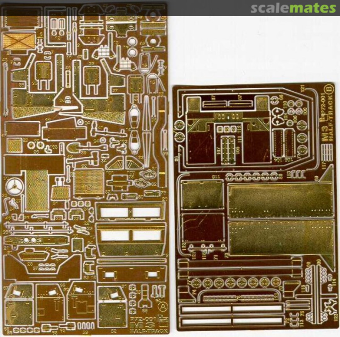 Boxart M3 Halftrack - for all types P72-001 Part