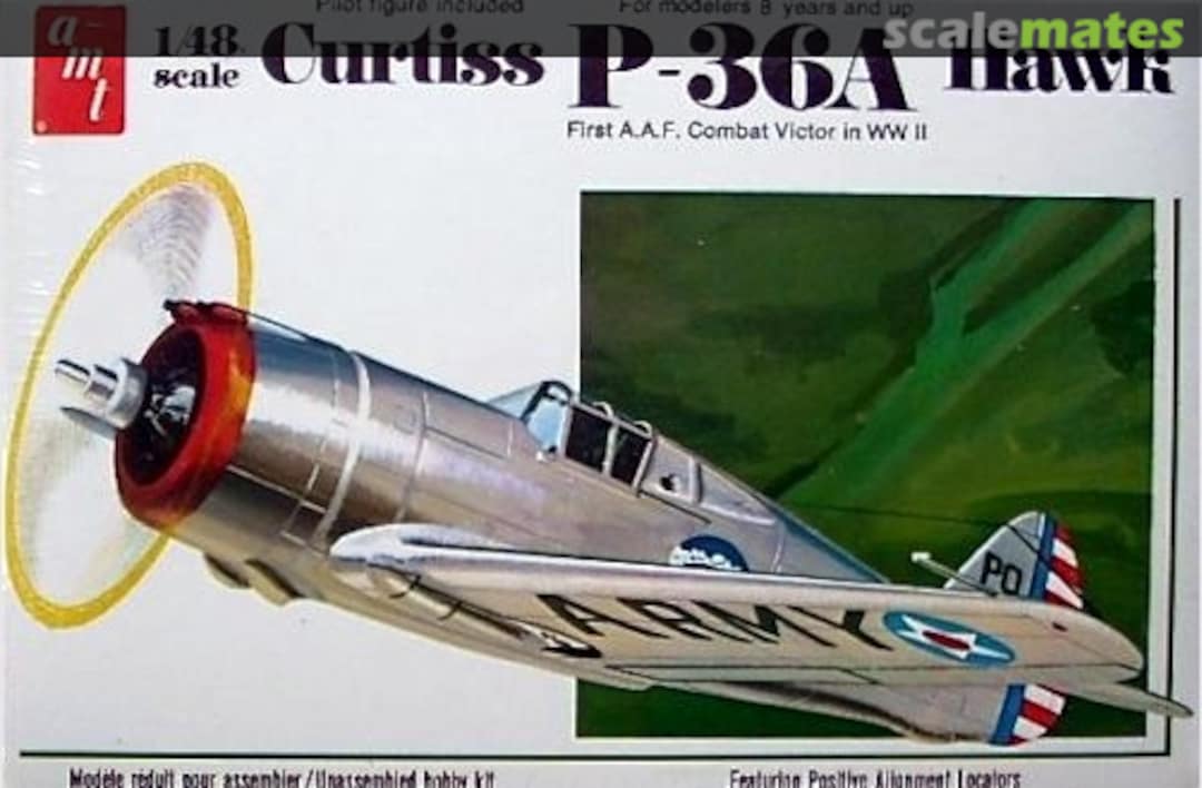 Boxart Curtiss P-36A Hawk T645 AMT