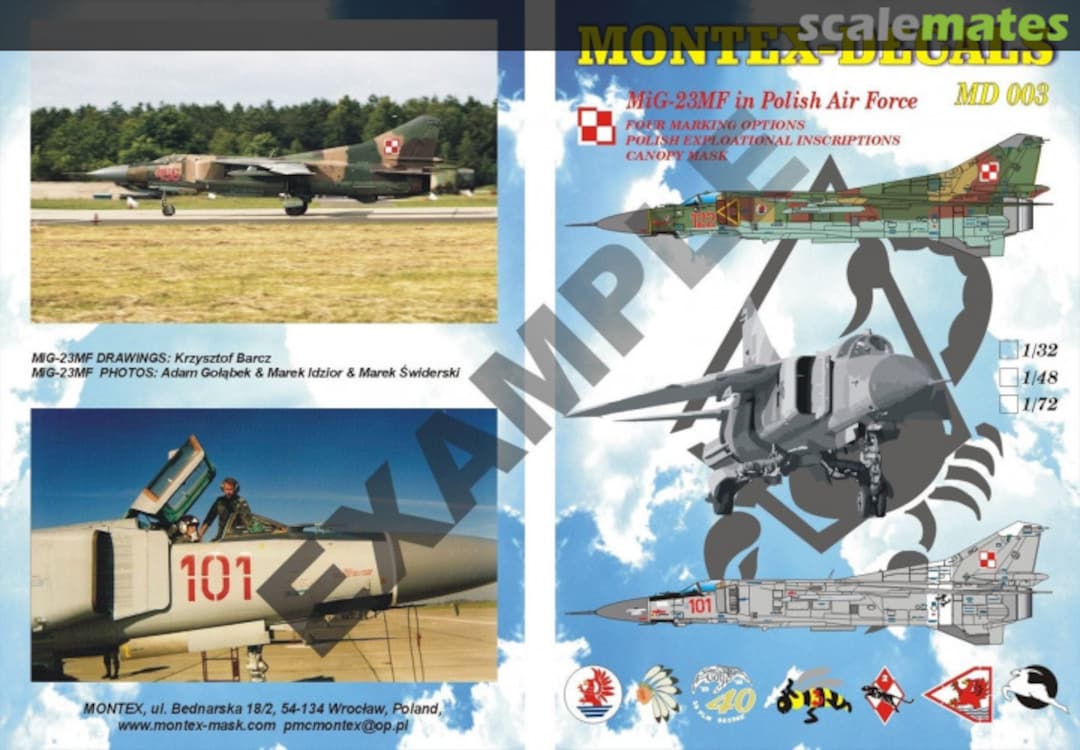 Boxart MiG-23 MF MD4803 Montex