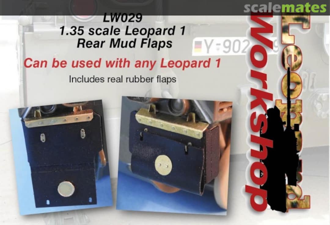 Boxart Leopard 1 Rear mud flaps LW029 Leopard Workshop