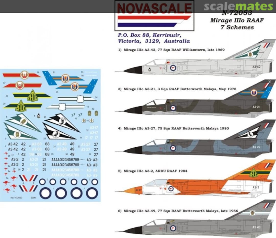 Boxart Mirage IIIo RAAF N-72053 Novascale