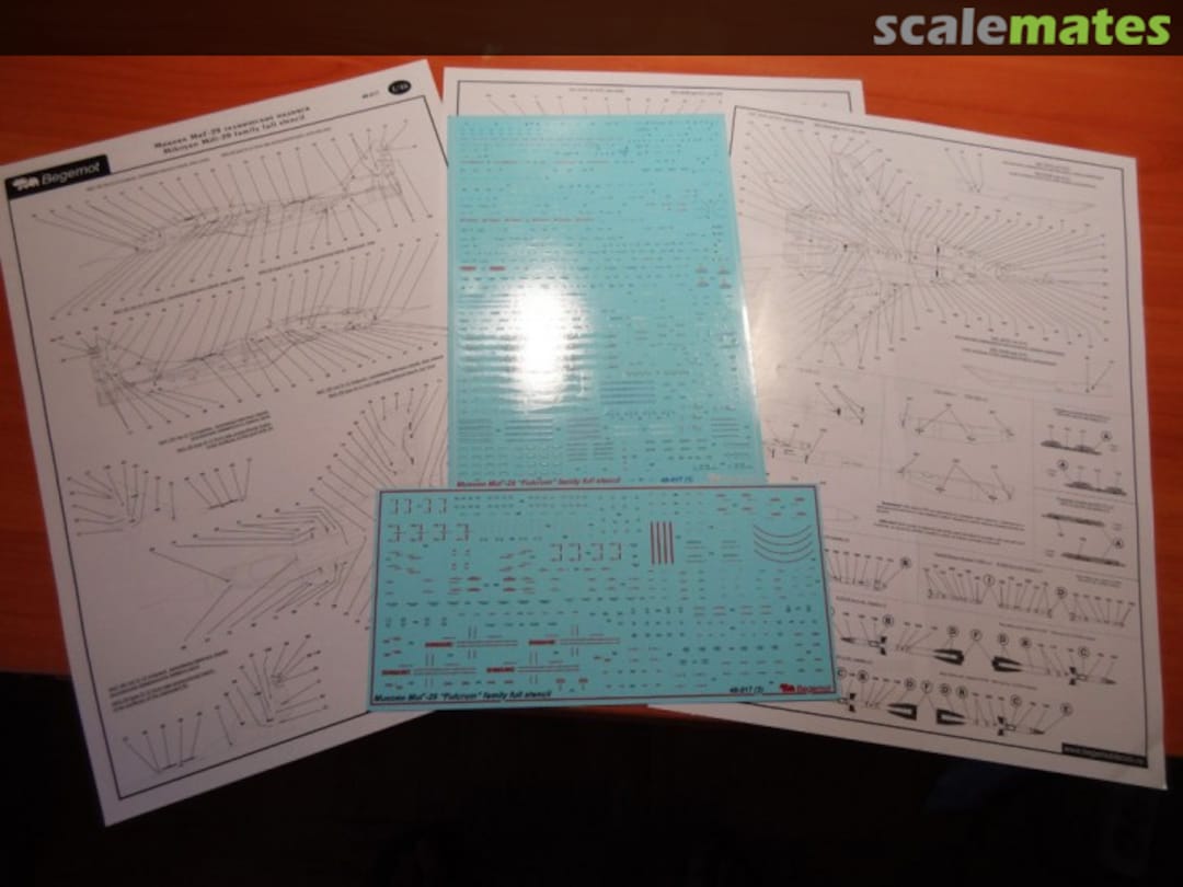 Boxart Mikoyan MiG-29 family full stencil 48-017 Begemot