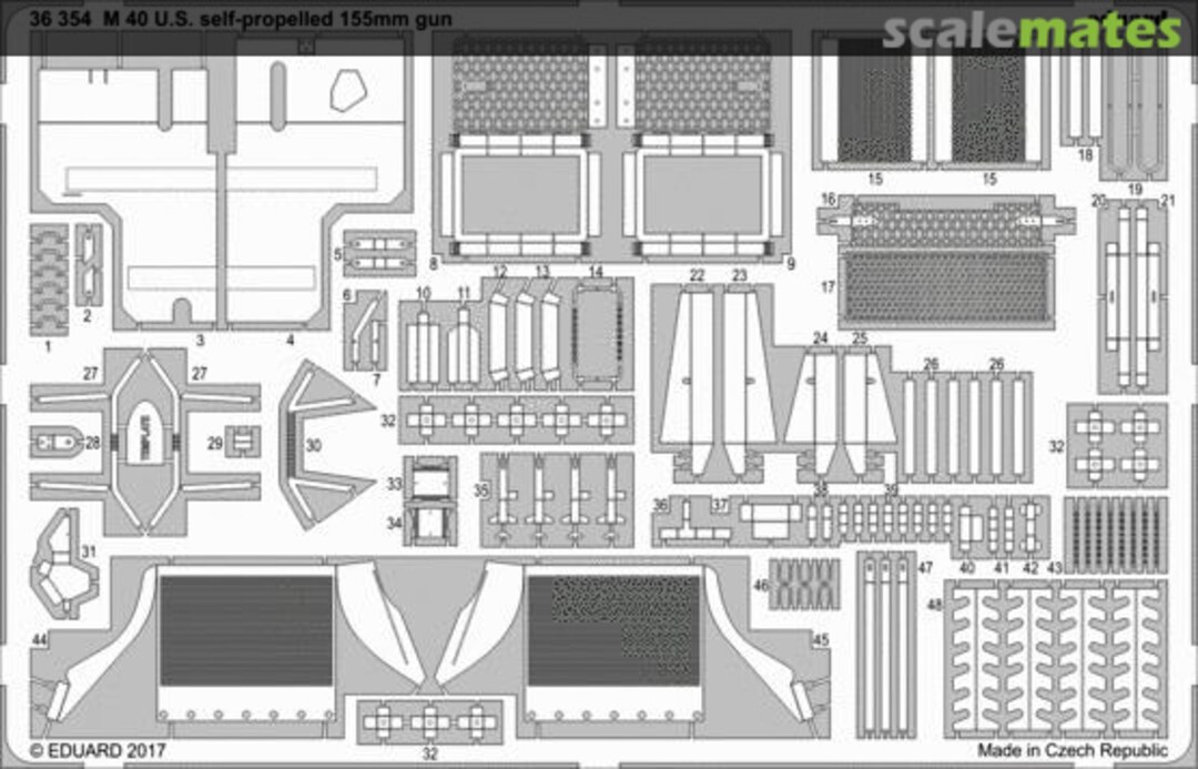Boxart M40 self-propelled 155 mm gun 36354 Eduard