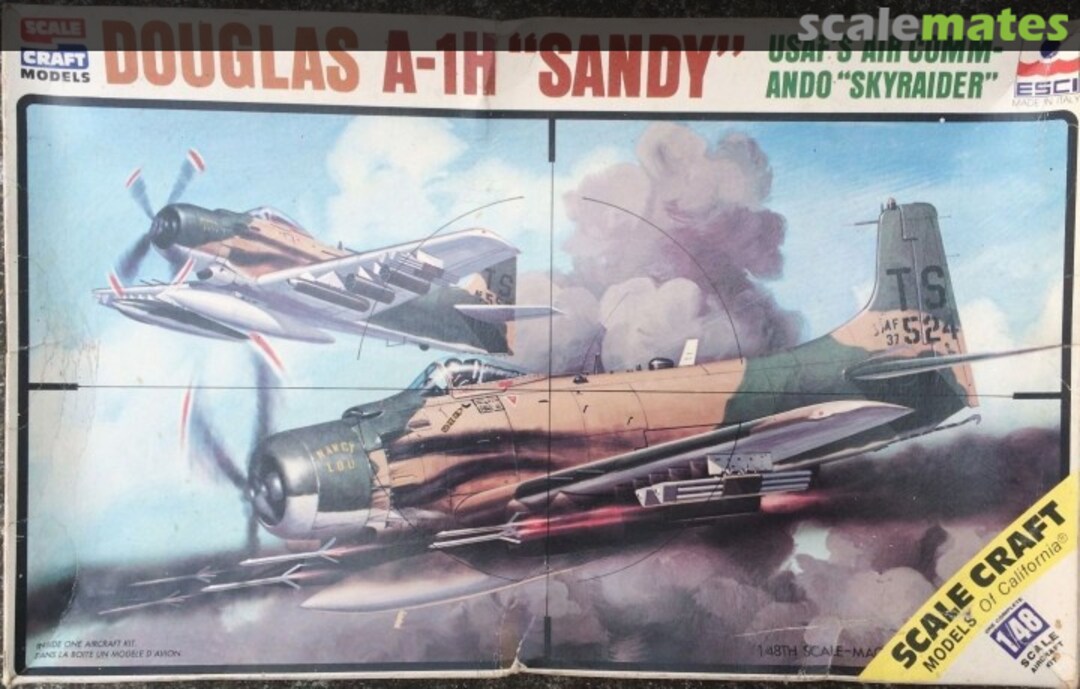 Boxart Douglas A-1H "Sandy" SC-4040 ESCI/Scale Craft