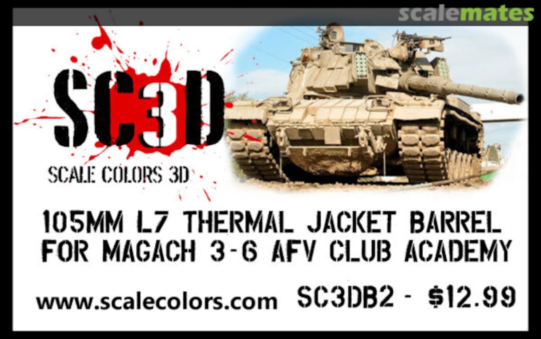 Boxart 105mm L7 Thermal Jacket Barrel for Magach 3-6 SC3D-B2 Scale Colors