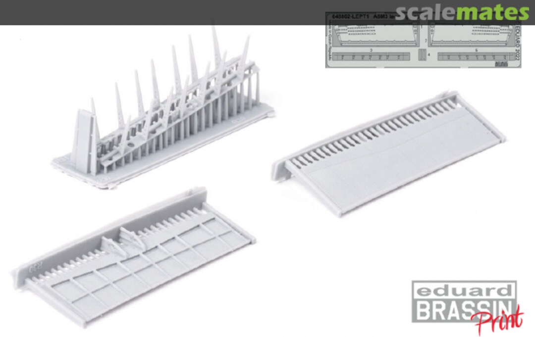 Boxart A6M3 Type 32 landing flaps Brassin PRINT 648802 Eduard