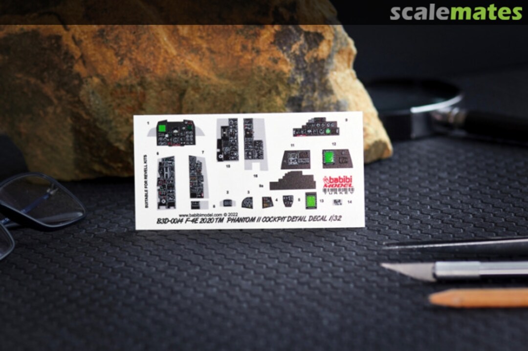 Boxart F-4E Phantom II Terminator 2020 3D Cockpit Decal Set B3D-0014 Babibi model