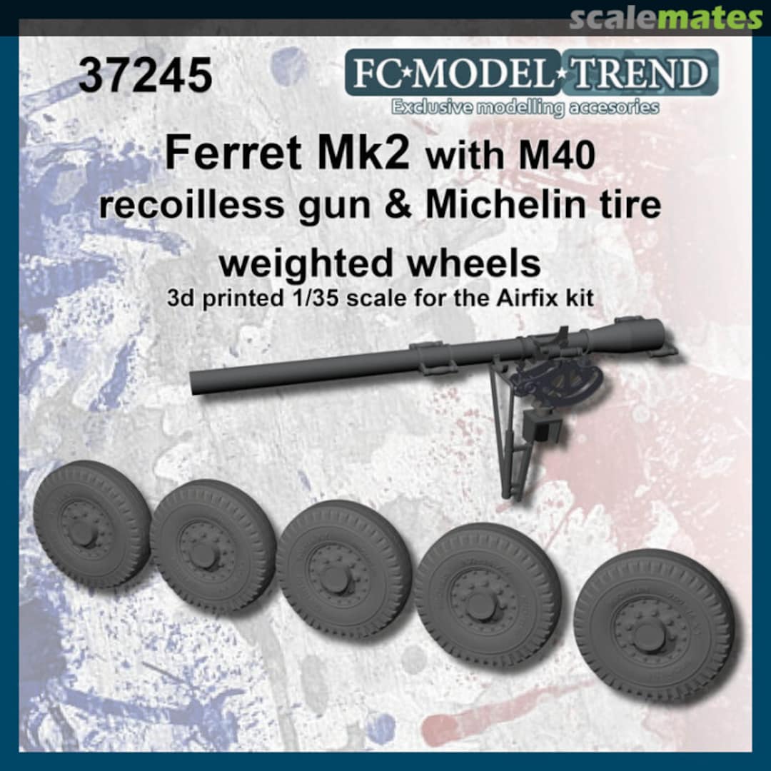 Boxart Ferret Mk.2 with Michelin tires and M20 recoilless rifle 37245 FC Model Trend