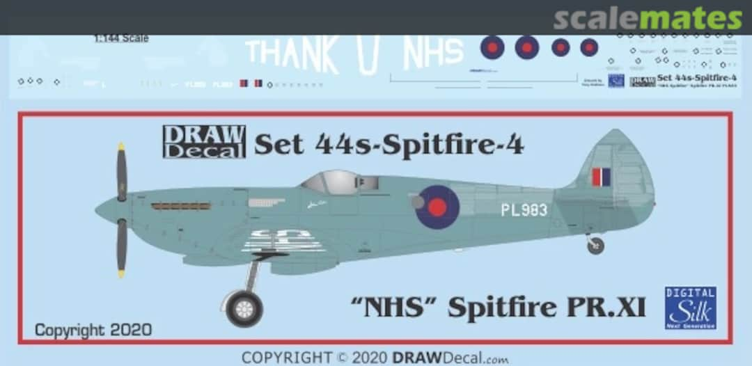 Boxart “NHS” Spitfire PR.XI PL983 44-Spitfire-4 Draw Decal