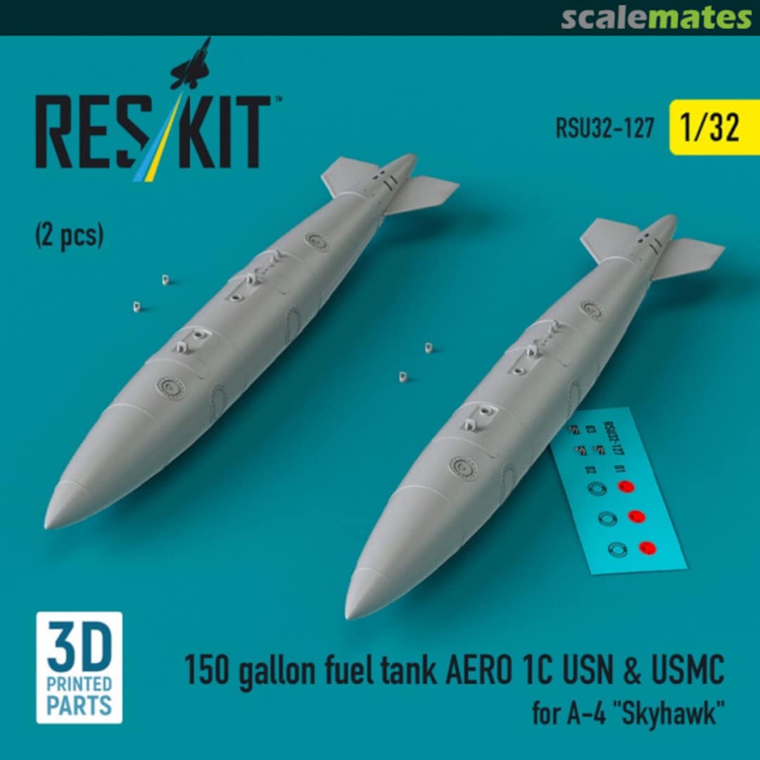 Boxart 150 gallon fuel tank AERO 1C USN & USMC (2 pcs) RSU32-0127 ResKit