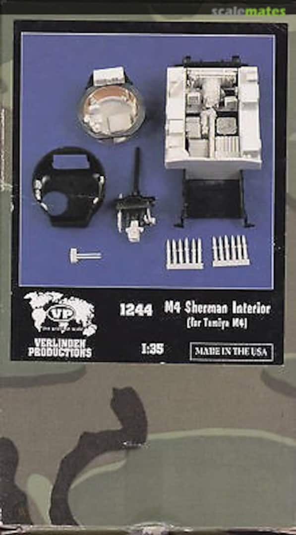 Boxart M4 Early Sherman Interior 1244 Verlinden Productions